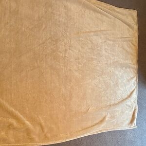 Lucky Brand Soft Tan Blanket